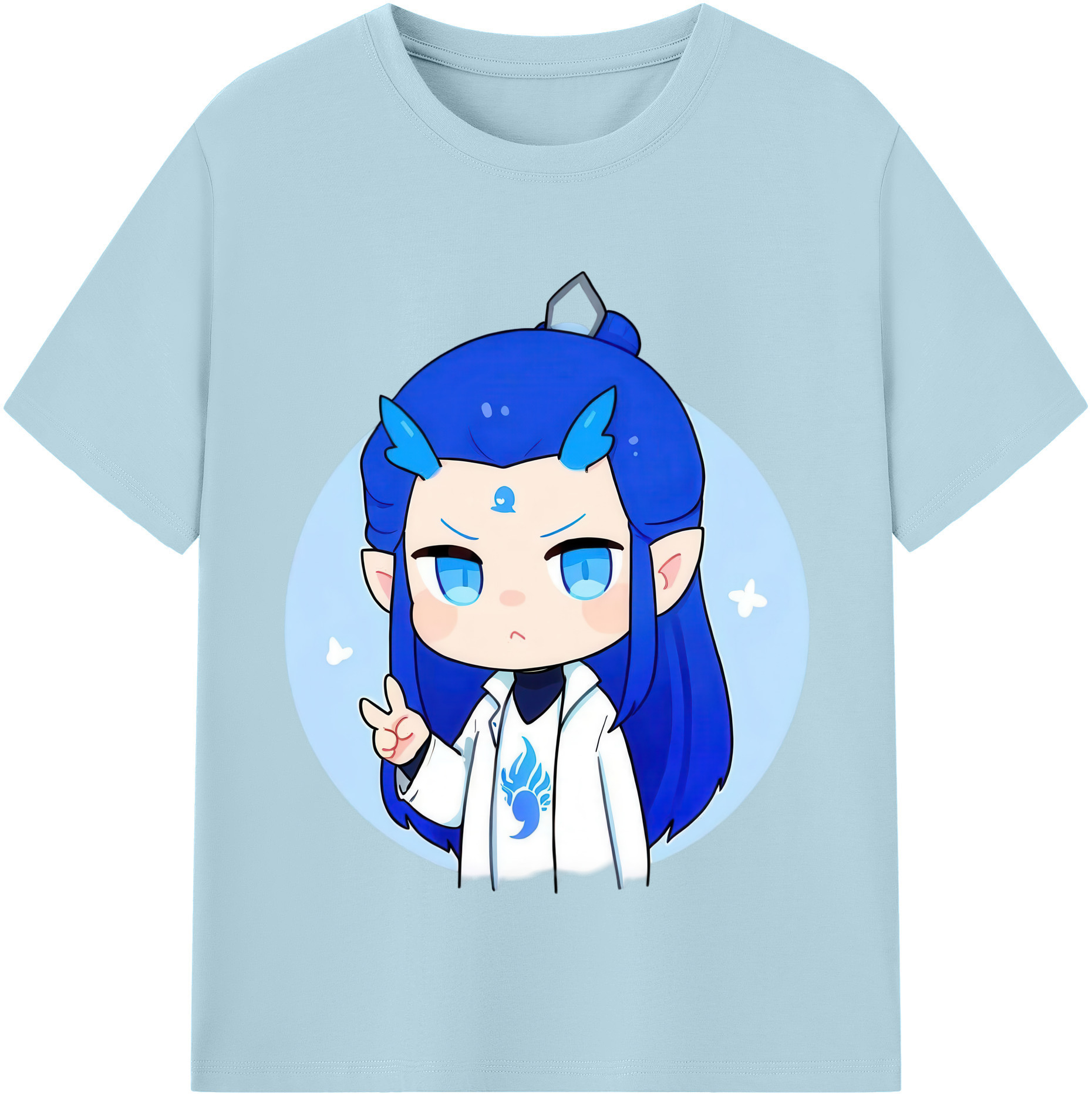 （画像用） Ne Zha 2 ナタ 魔童の大暴れ 綿100％半袖Tシャツ（フロントプリント）